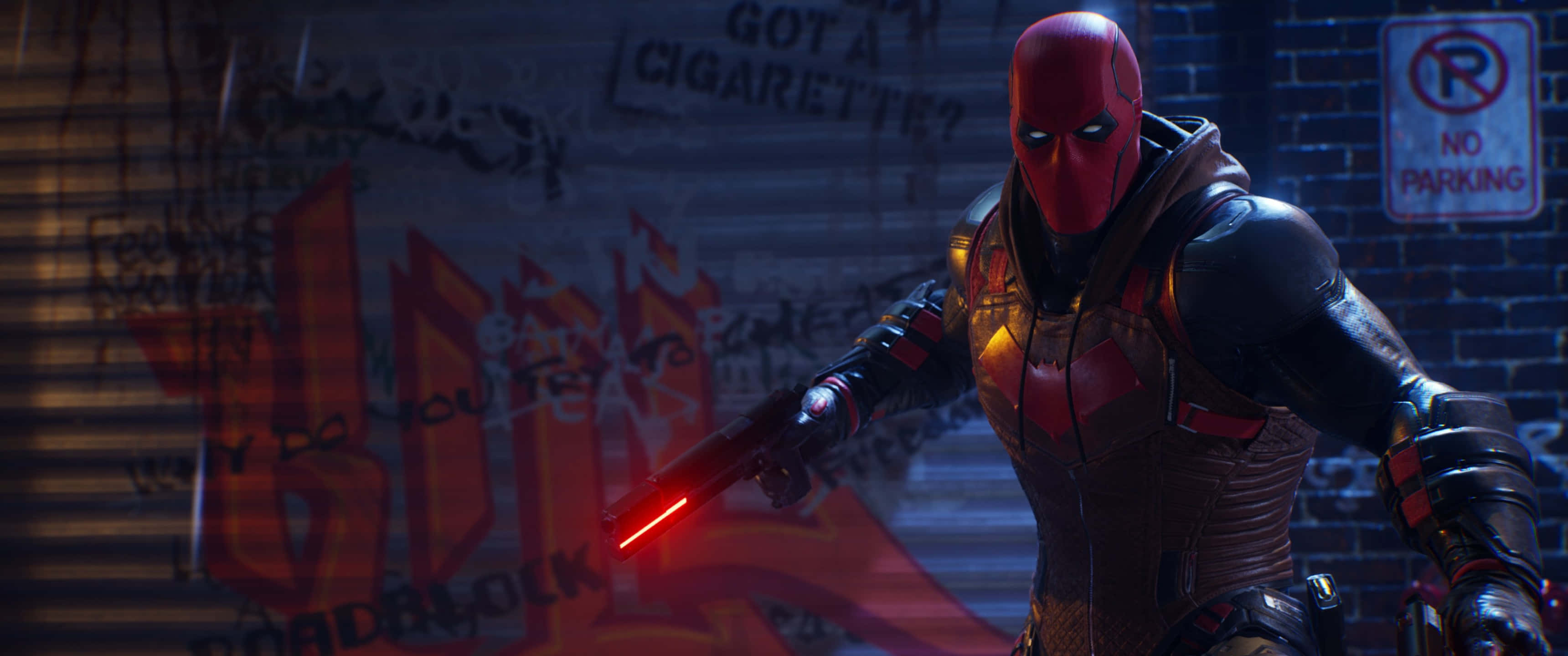 Deadpool Nighttime Alley Graffiti