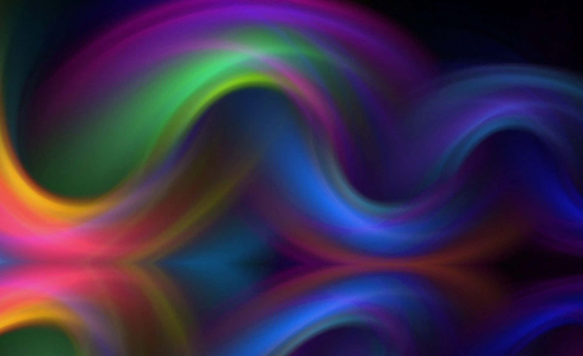 Digital Art Of Cool Colored Wavy Smoke Abstract