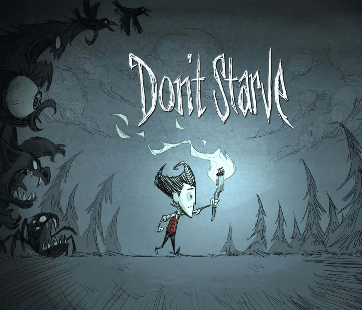 Don't Stare Is A Video Game With A Character Holding A Torch