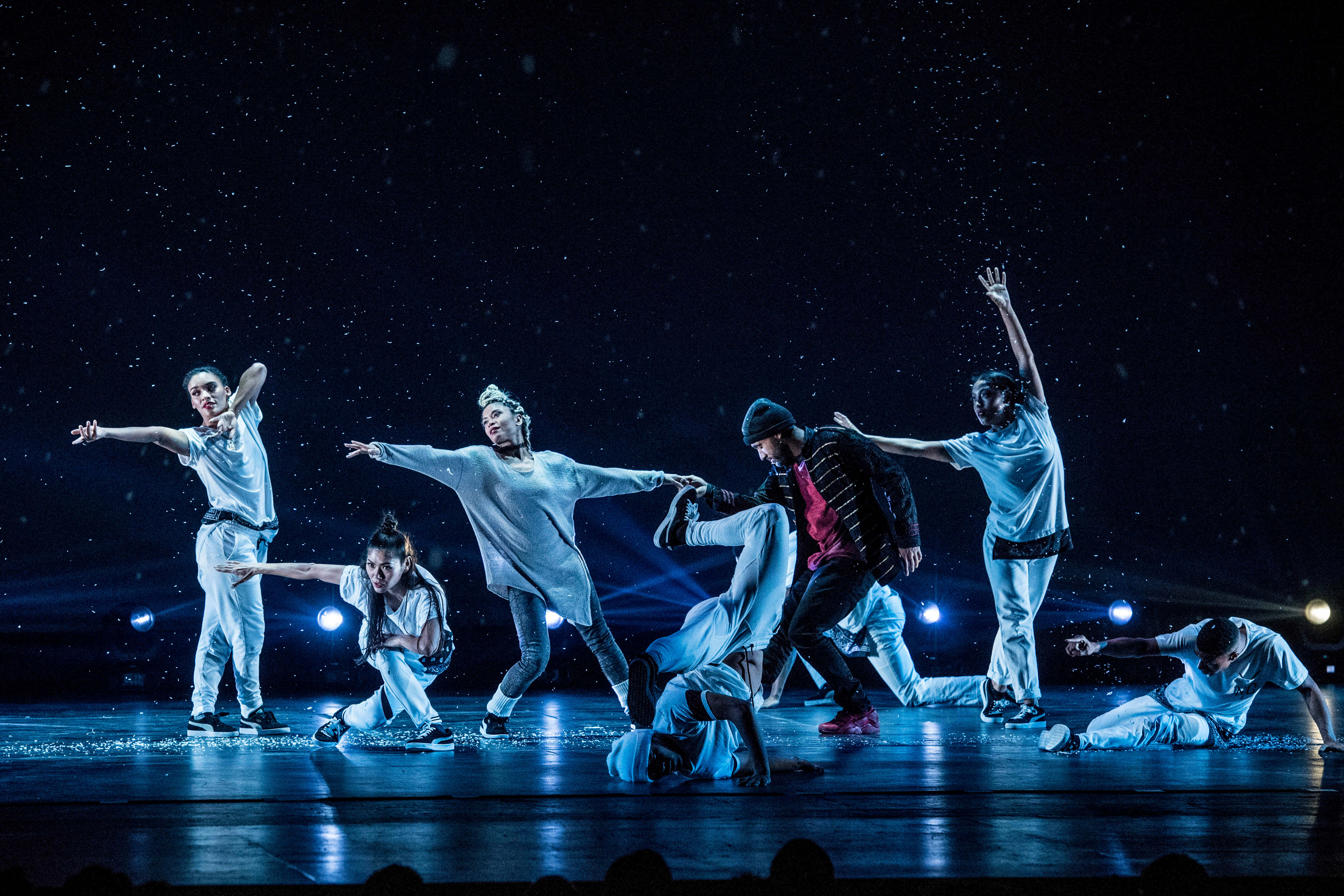 Dynamic_ Hip Hop_ Dance_ Performance_ Under_ Spotlights