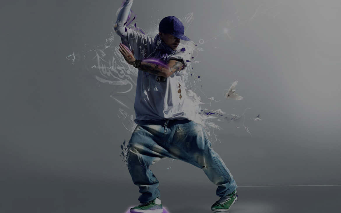 Dynamic Hip Hop Dancer Splash Effect