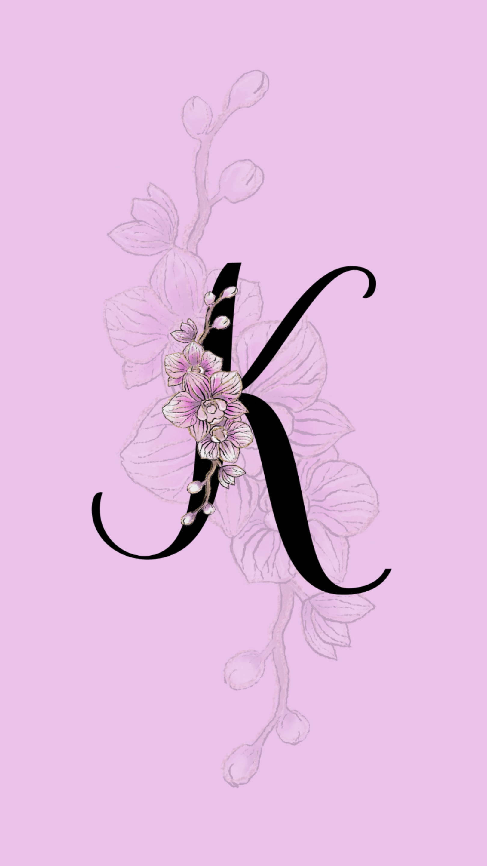 Download free Floral Pink K Alphabet Wallpaper - MrWallpaper.com