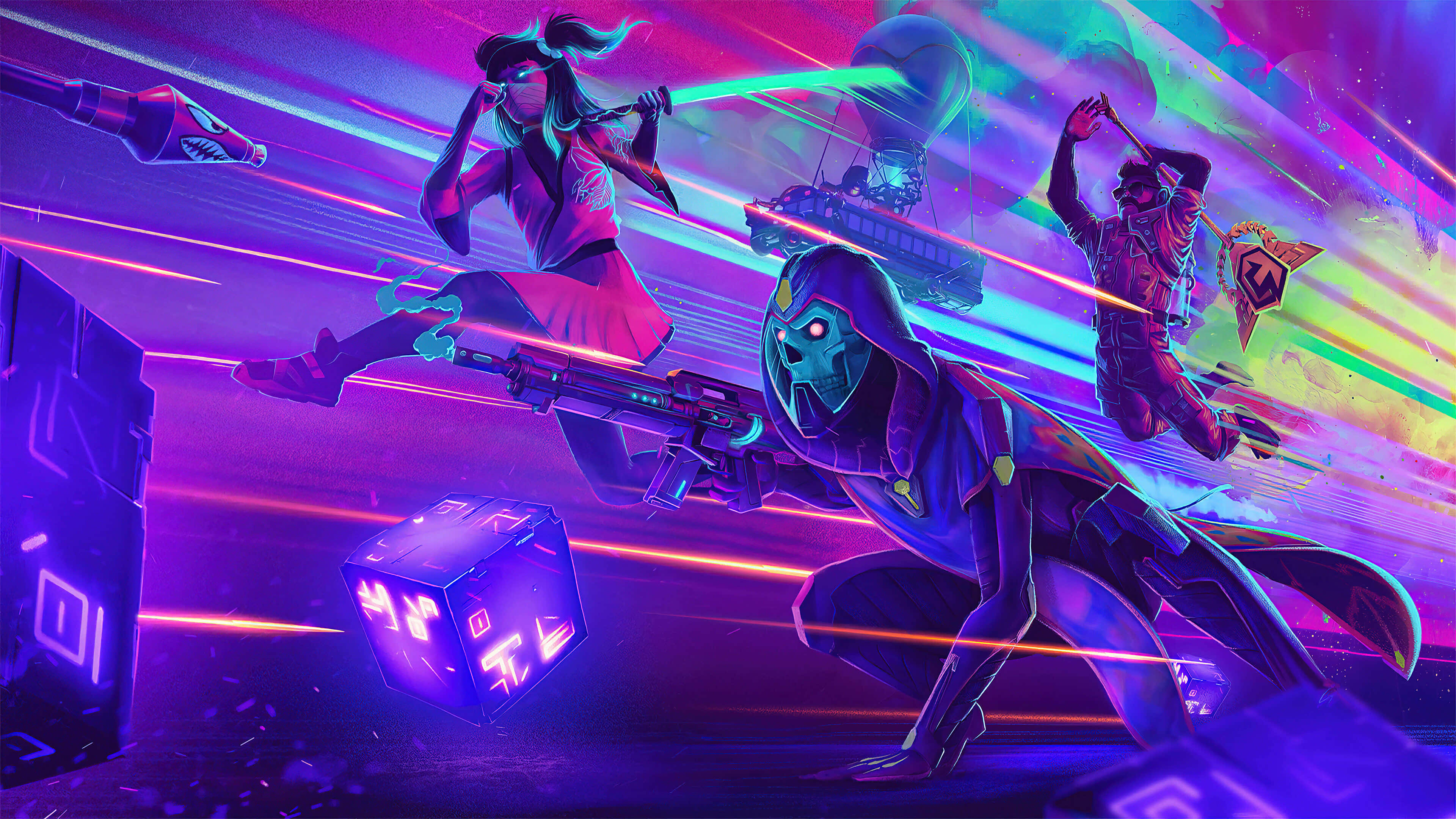Fortnite Battle Royale Neon Artwork