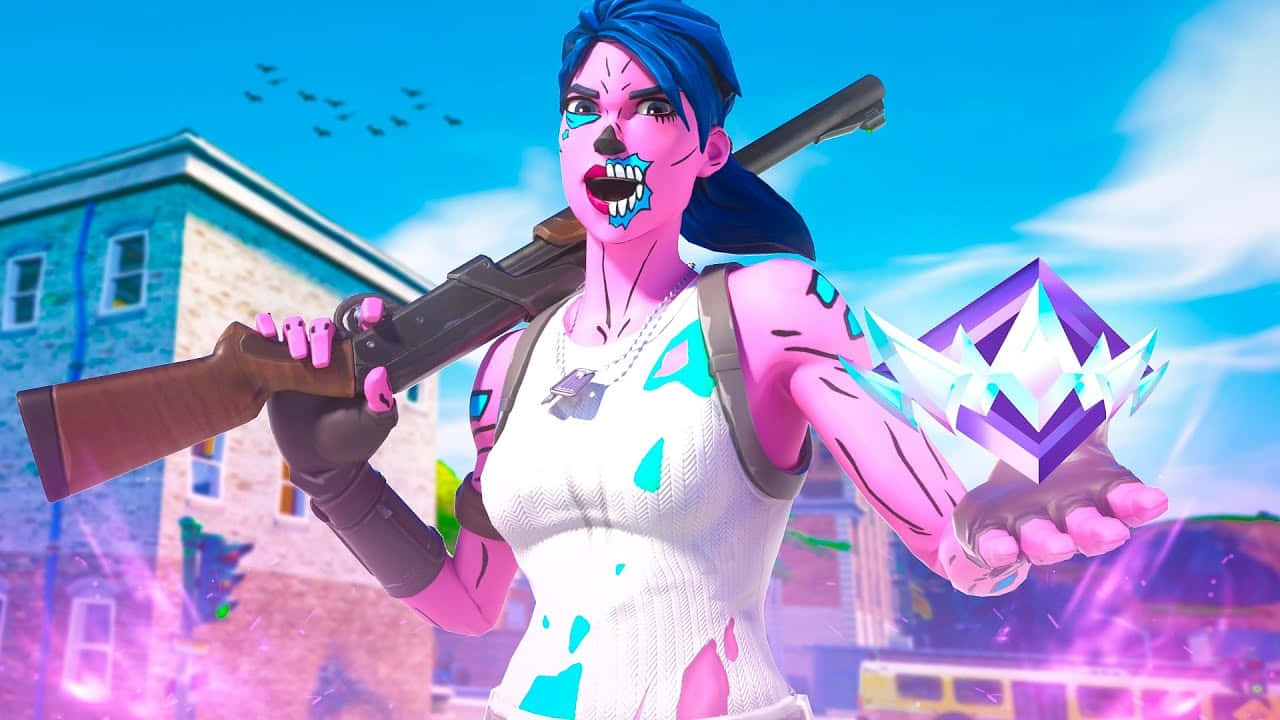 Fortnite Pink Ghoul Trooper Action Pose