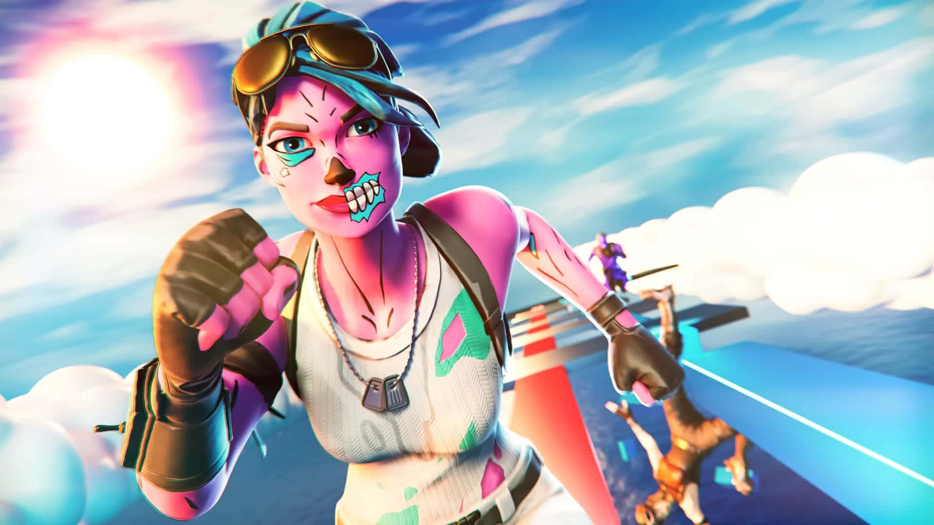 Fortnite Pink Ghoul Trooper Skydiving