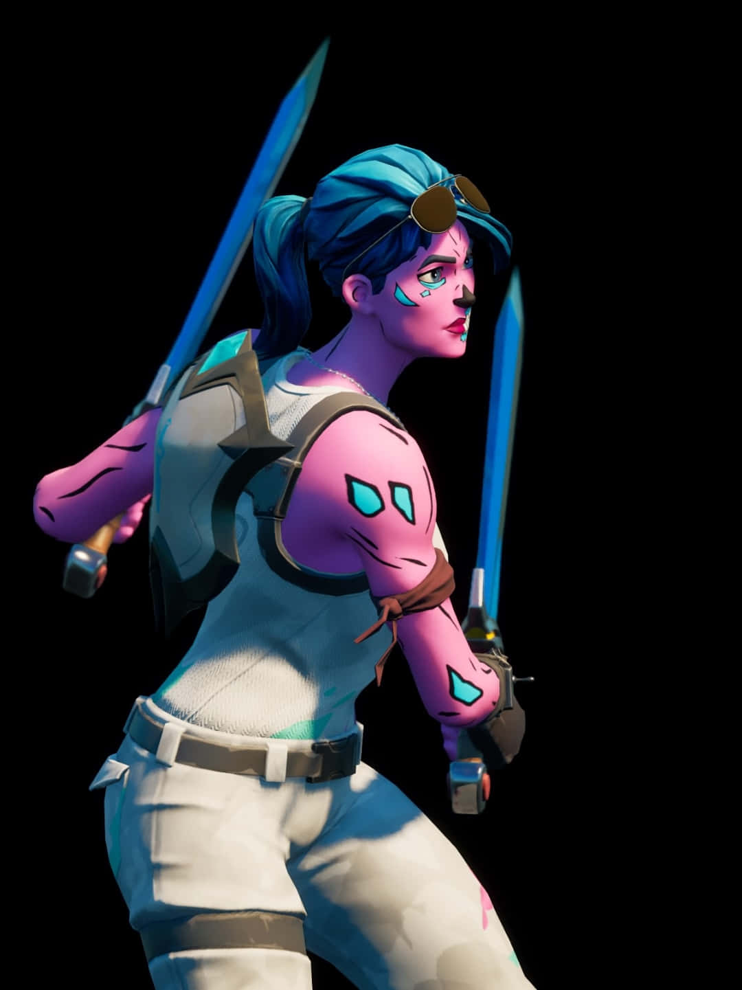 Fortnite Pink Ghoul Trooper With Dual Katanas