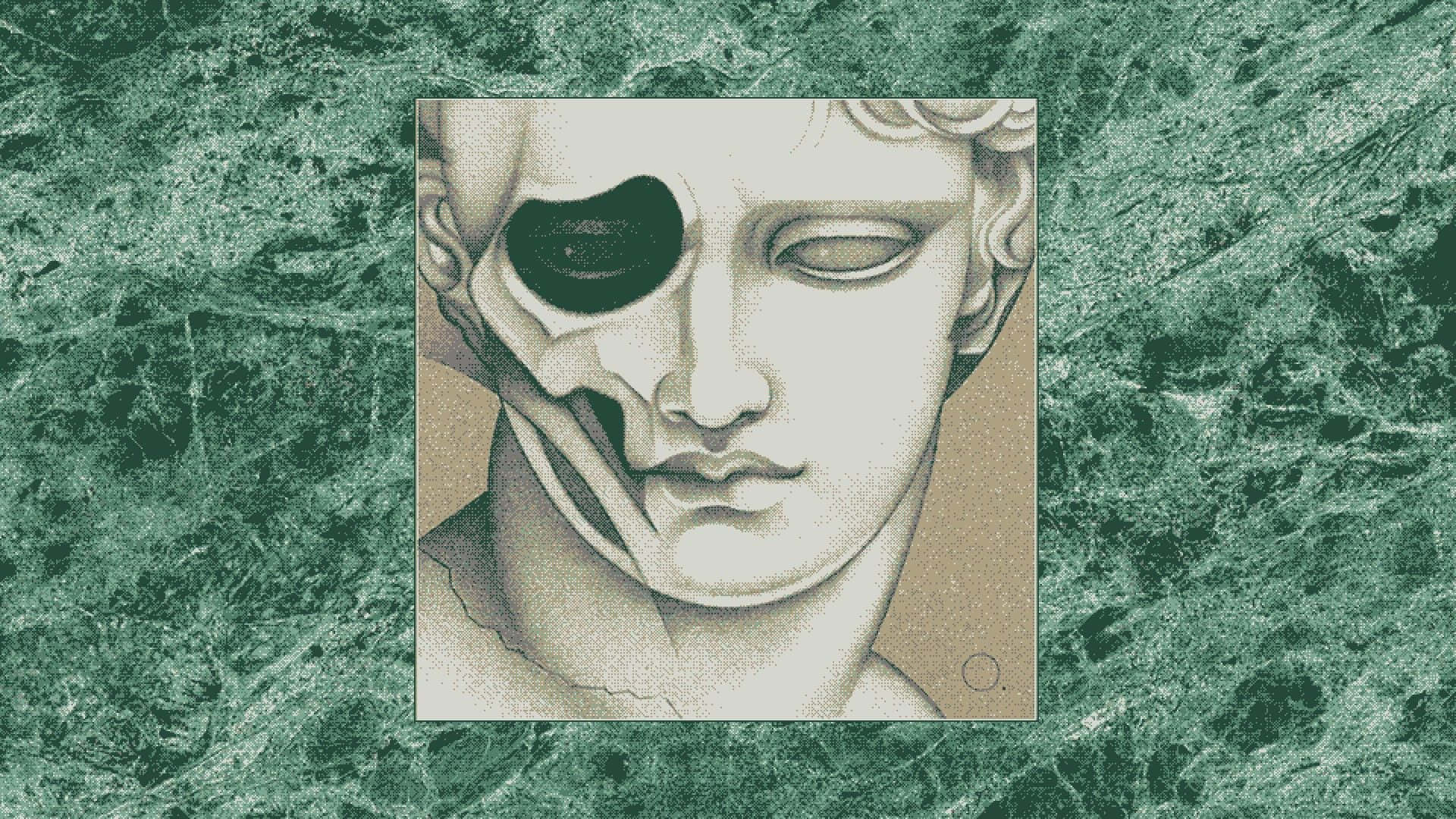 Green Aesthetic Desktop Statue