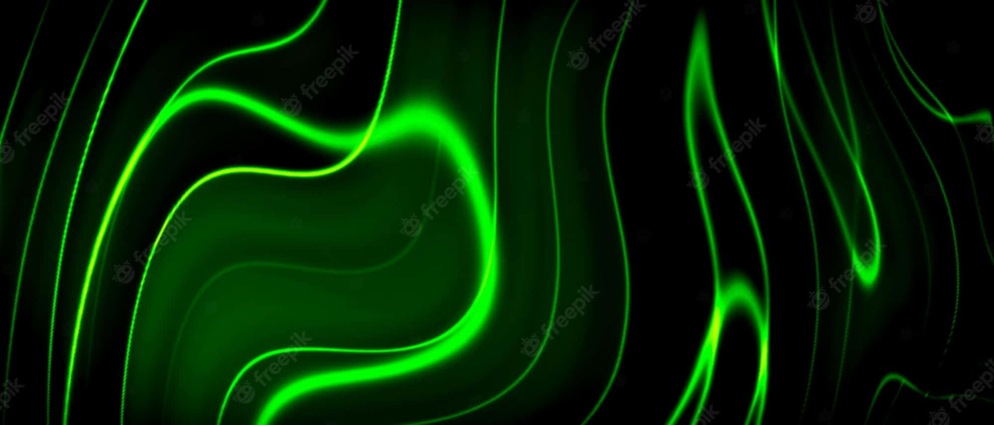 Green And Black Abstract Background