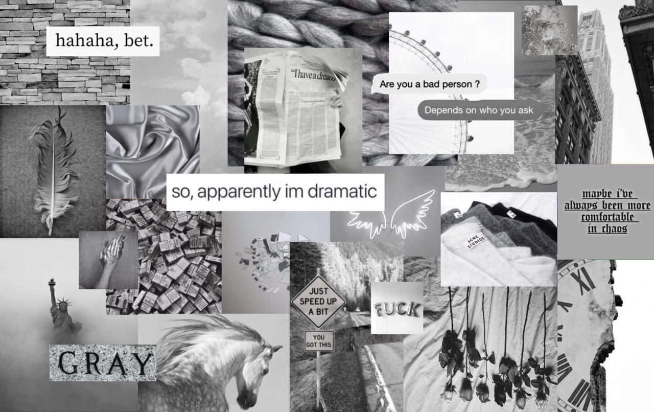 Grey Aesthetic Desktop Wallpaper