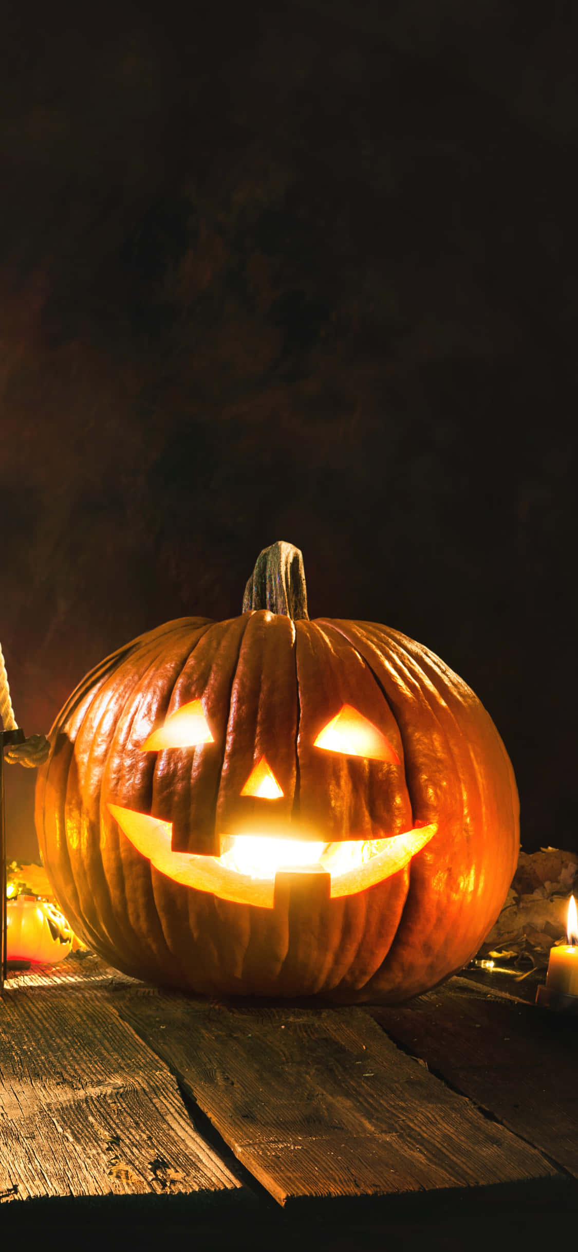 Halloween Pumpkin Glowi Phone Wallpaper