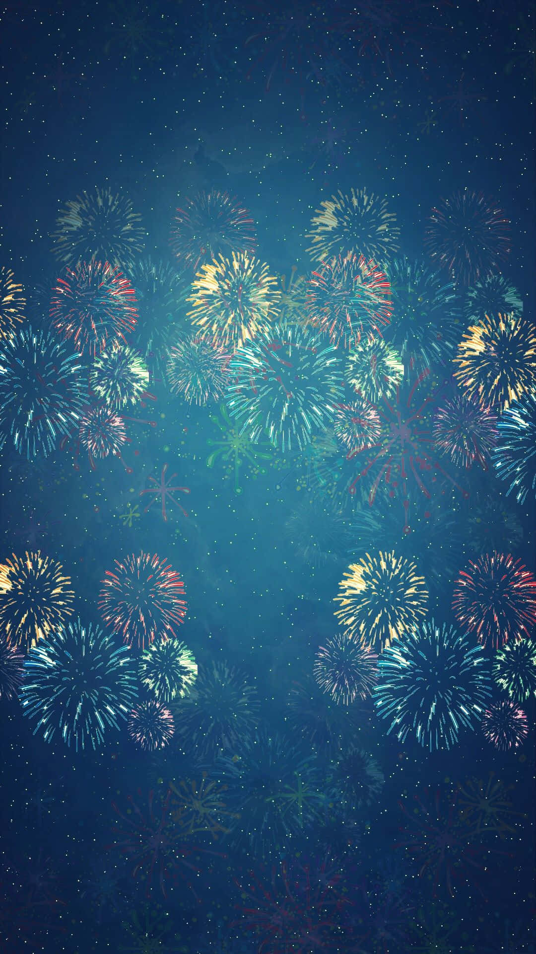 Happy New Year Colorful Fireworks Iphone