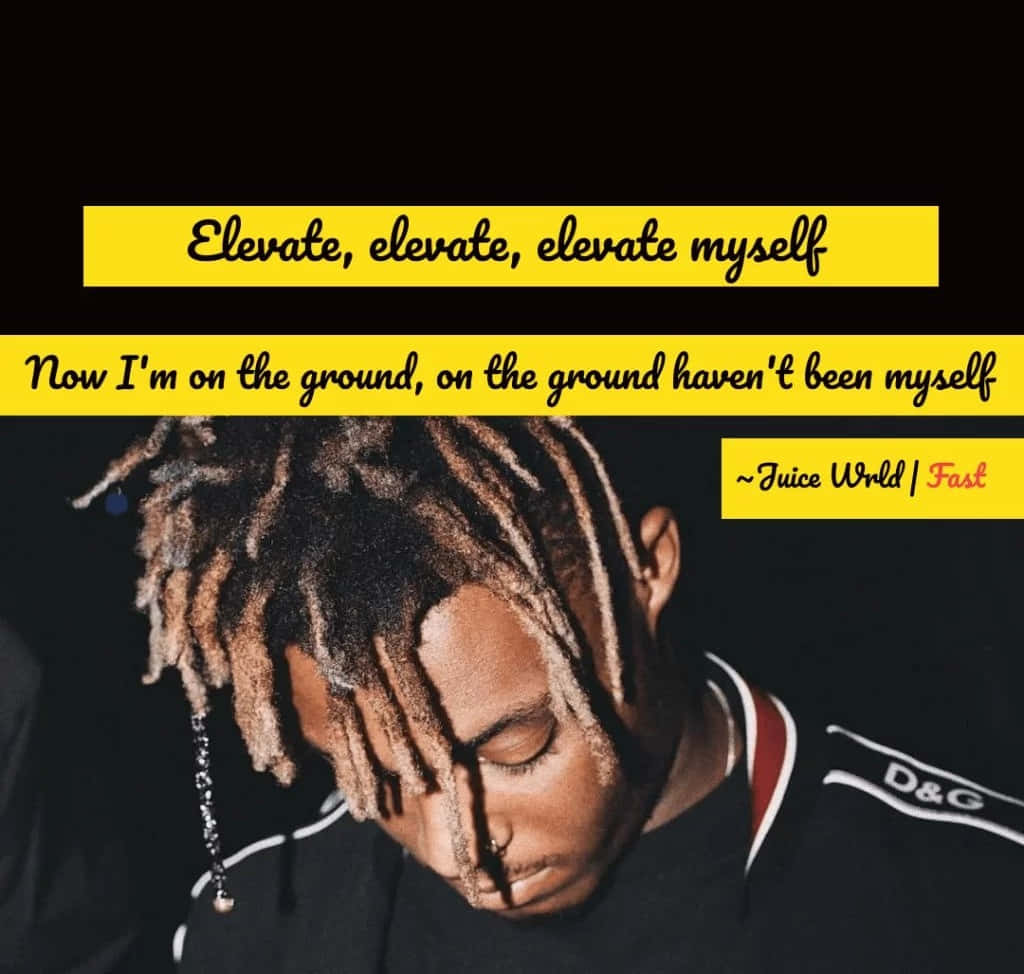 Inspiring Juice Wrld Quote On A Captivating Multicolored Background