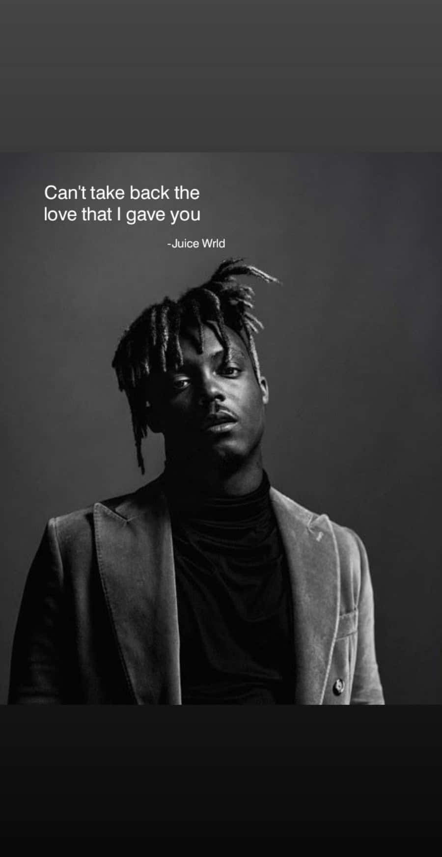 Inspiring Juice Wrld Quote On A Colorful Background
