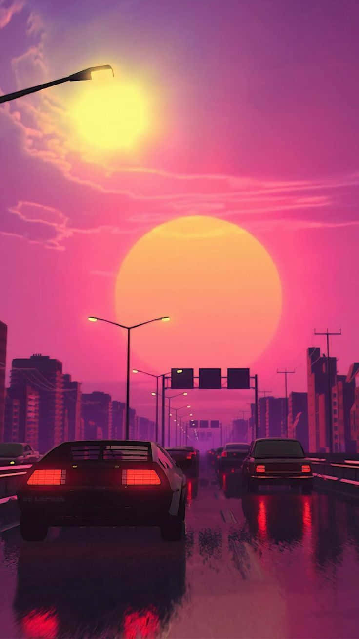 Japan Sunset For 80s Aesthetic Iphone