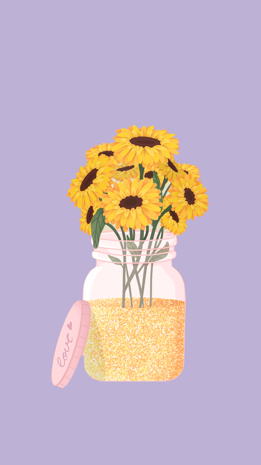 Jar With Sunflower Aesthetic Iphone