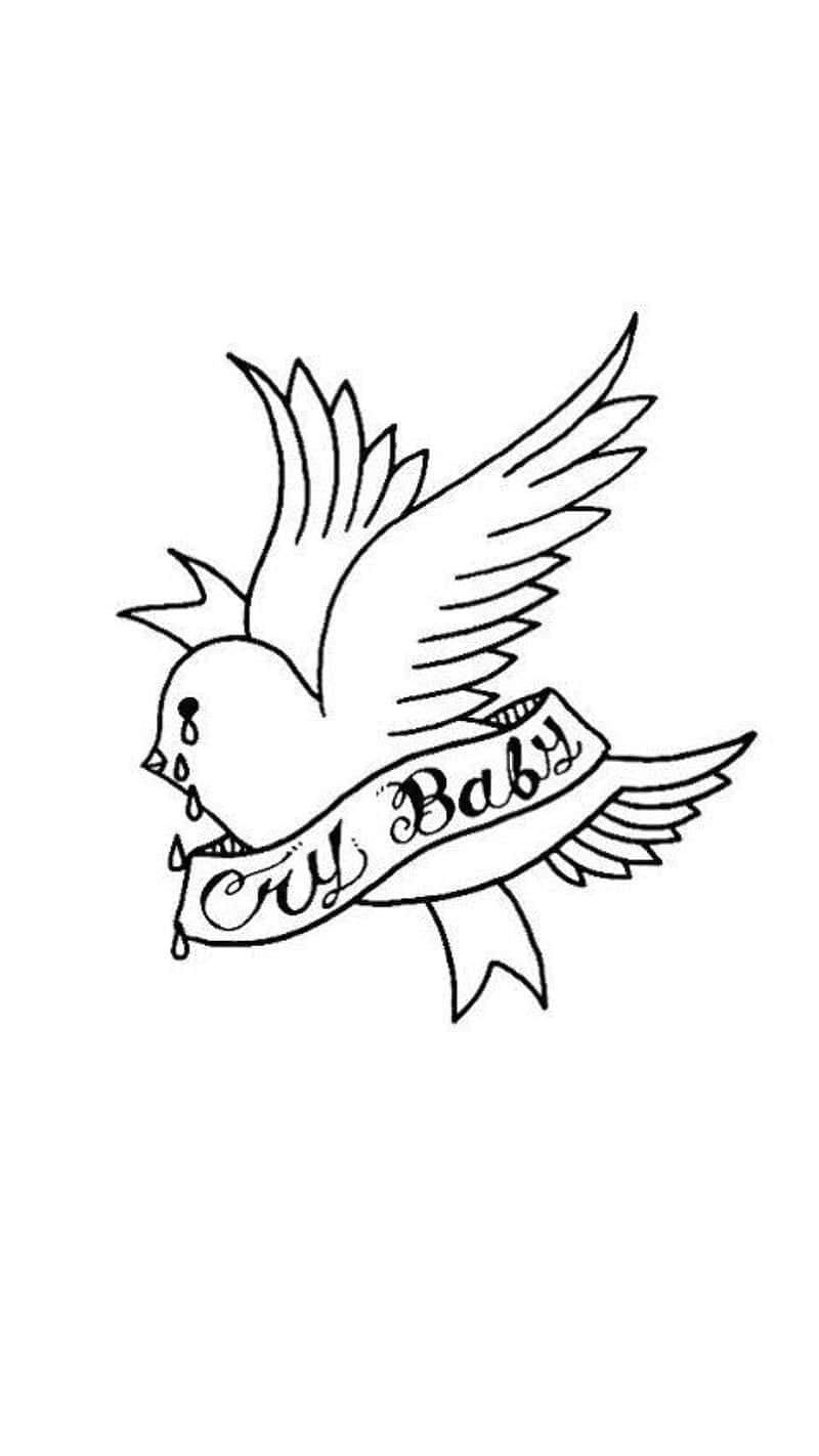 Lil Peep Logo Featuring An Eye And Two Pistols