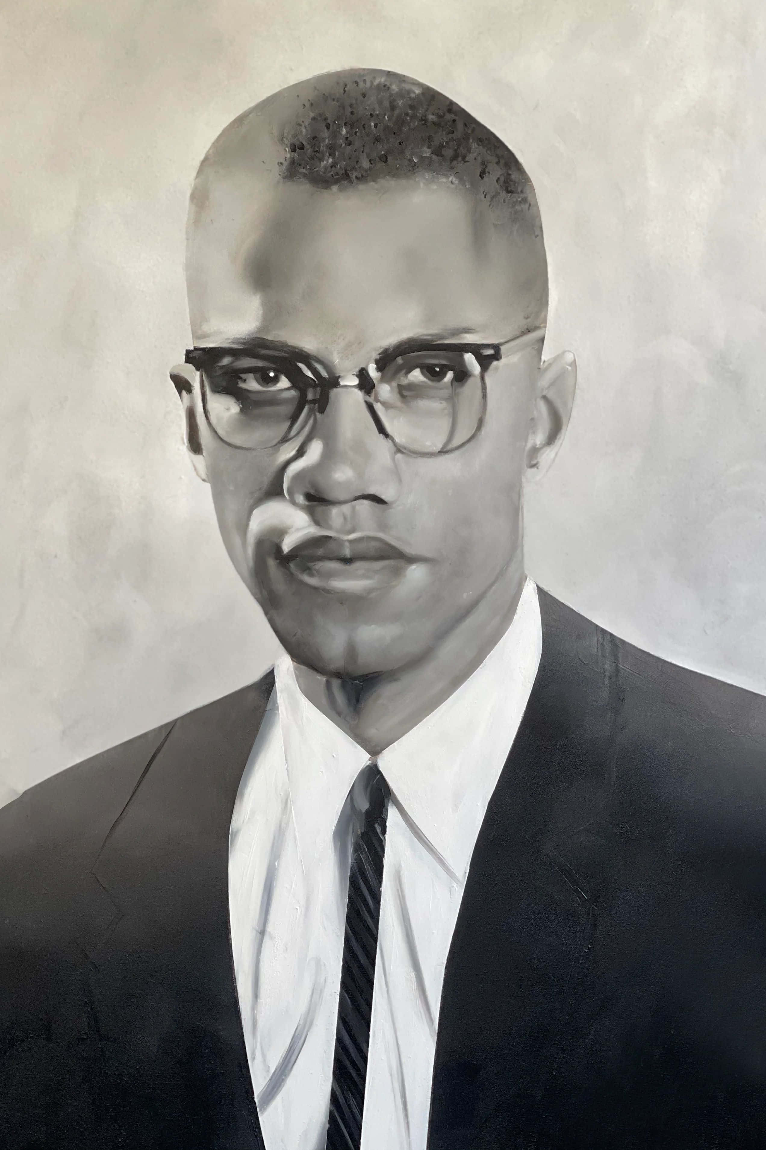 Malcolm X Portrait Blackand White