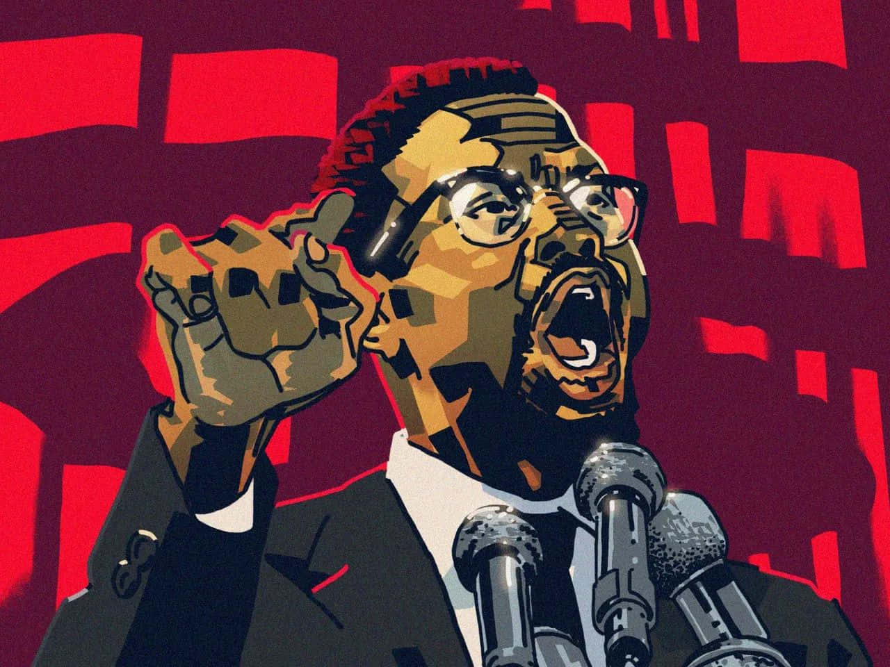 Malcolm X Speaking Passionately