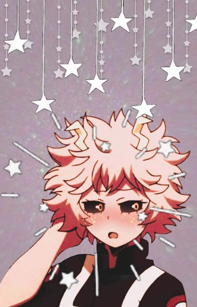 Mina Ashido With White Stars Digital Illustration