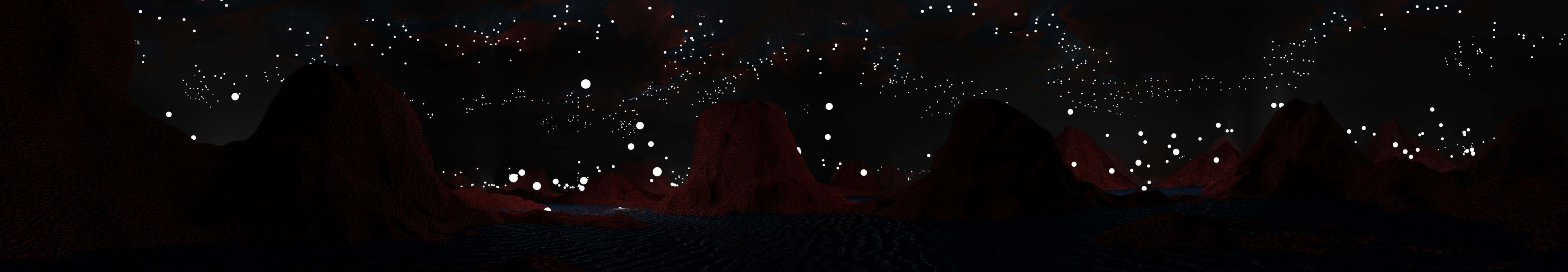 Mountains In The Night Dark Triple Monitor