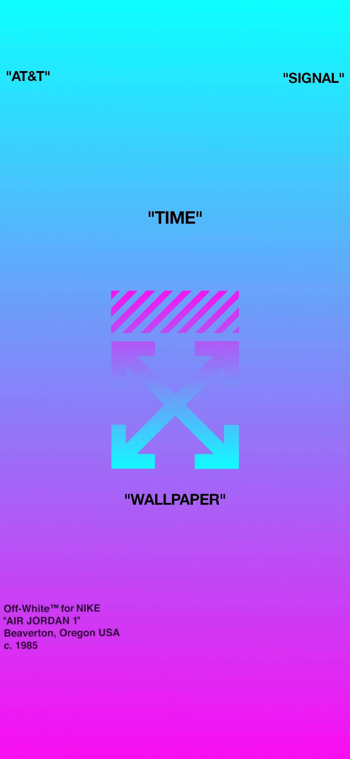 Download free Off White Logo Retro Wave Colors Wallpaper - MrWallpaper.com
