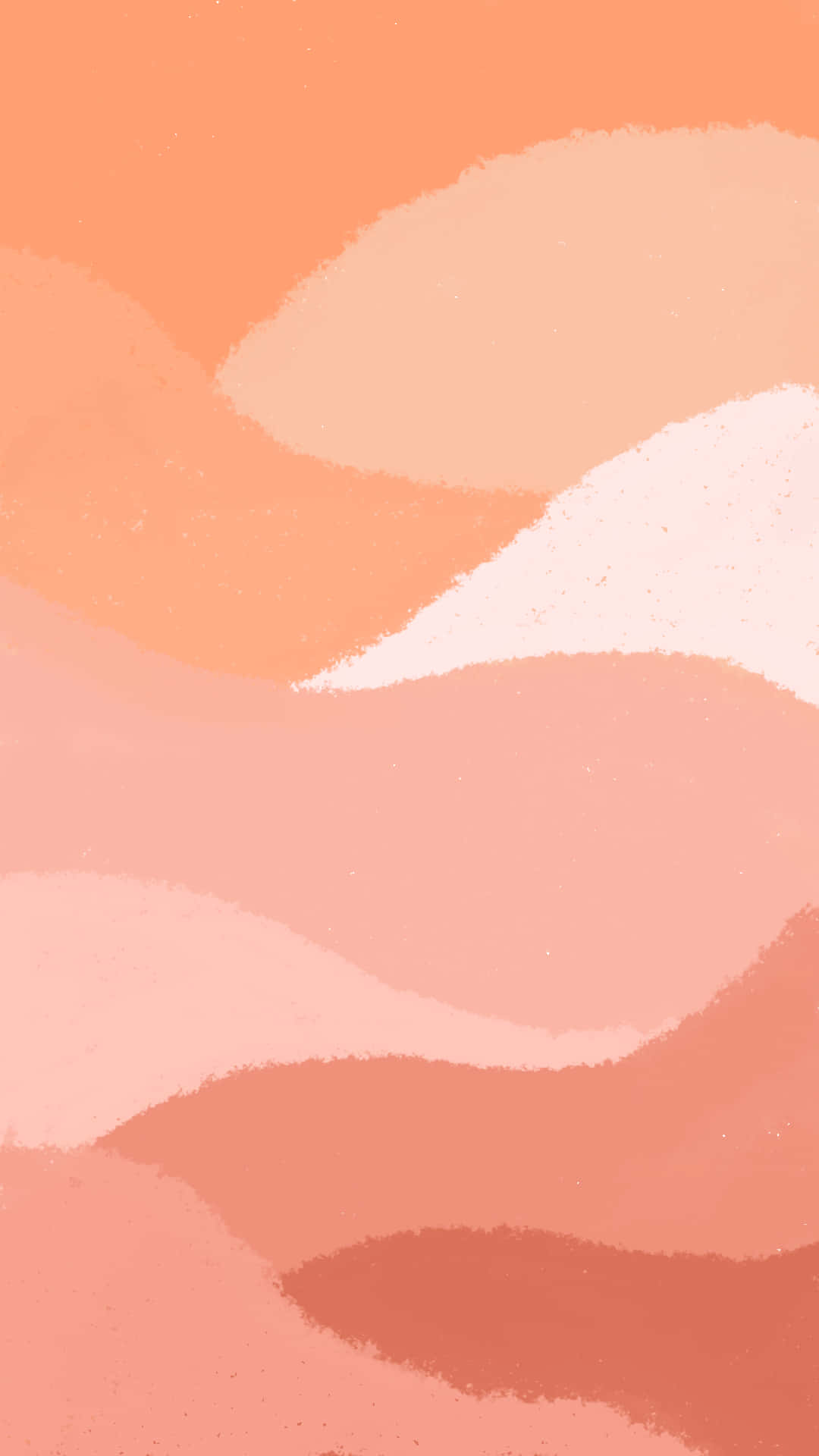 Orange Aesthetic Waves Painting