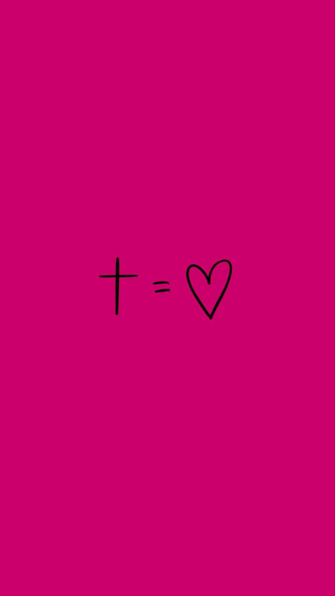Pink Cross Generously Showing Divine Love