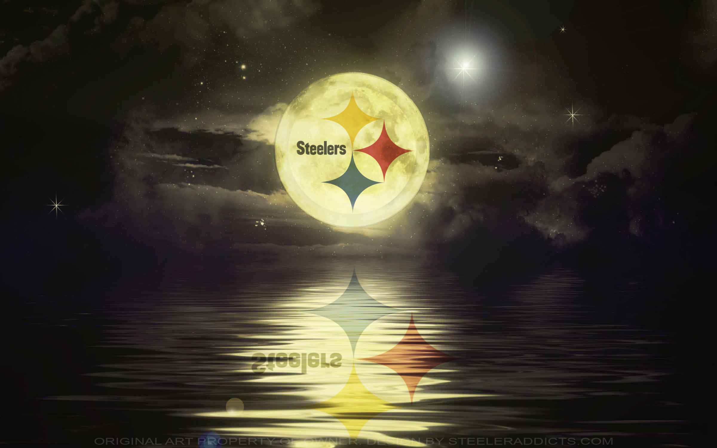Pittsburgh Steelers Logo On Moon