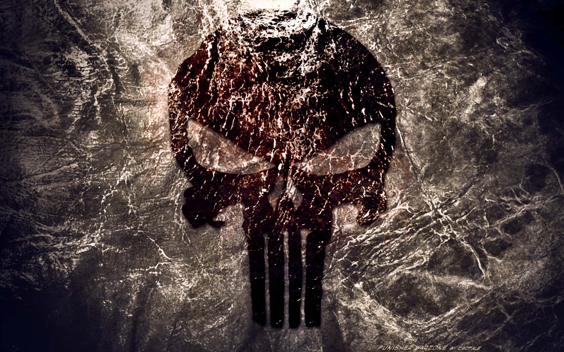 Punisher Skull Design Rough Background Desktop
