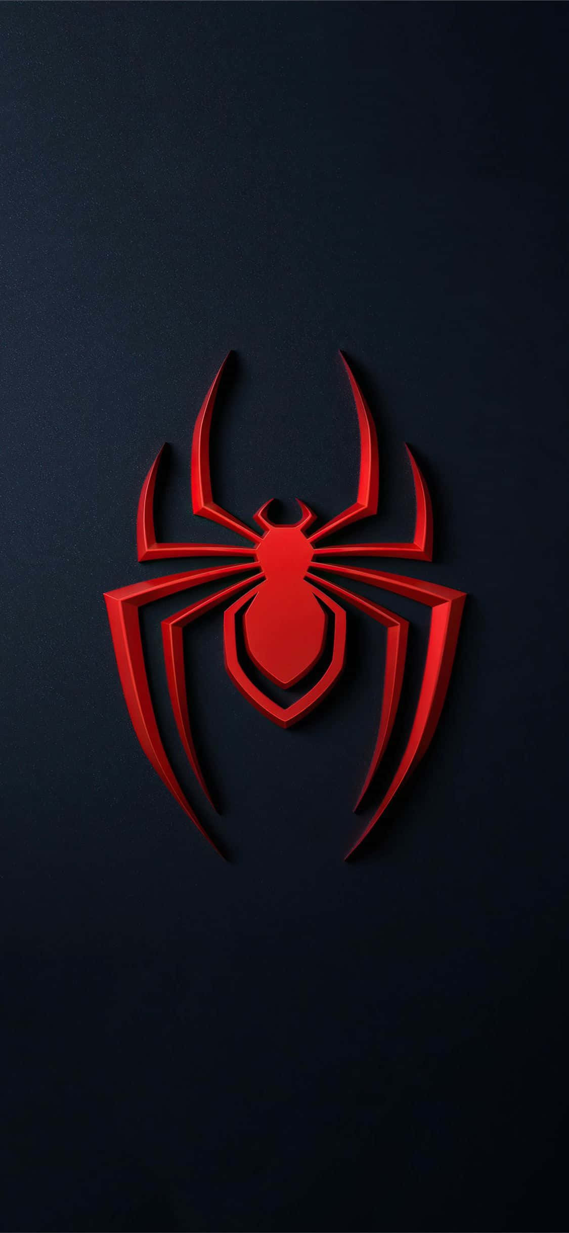 Red Spider Man Ps4 Logo On Black Background