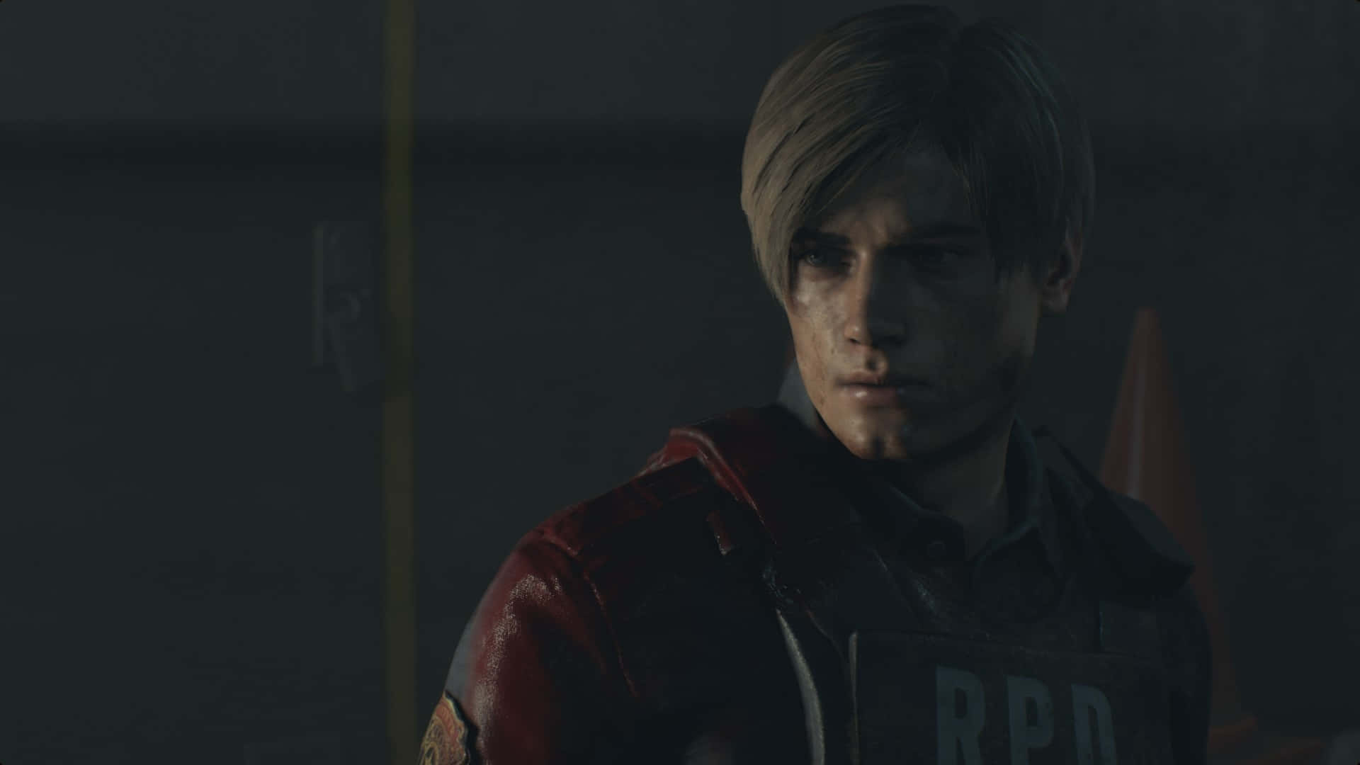 Resident Evil2 Remake Leon Serious Gaze