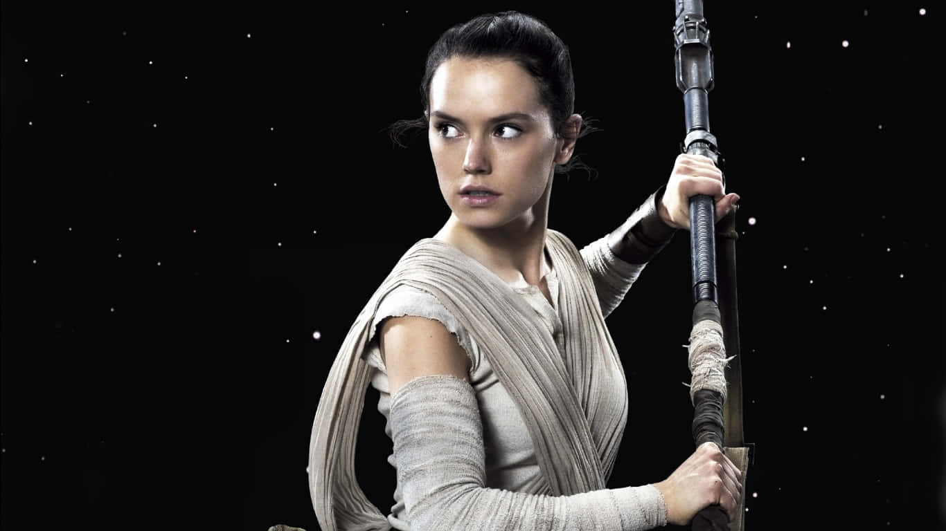 Rey Battles Kylo Ren In An Intense Showdown In Star Wars.
