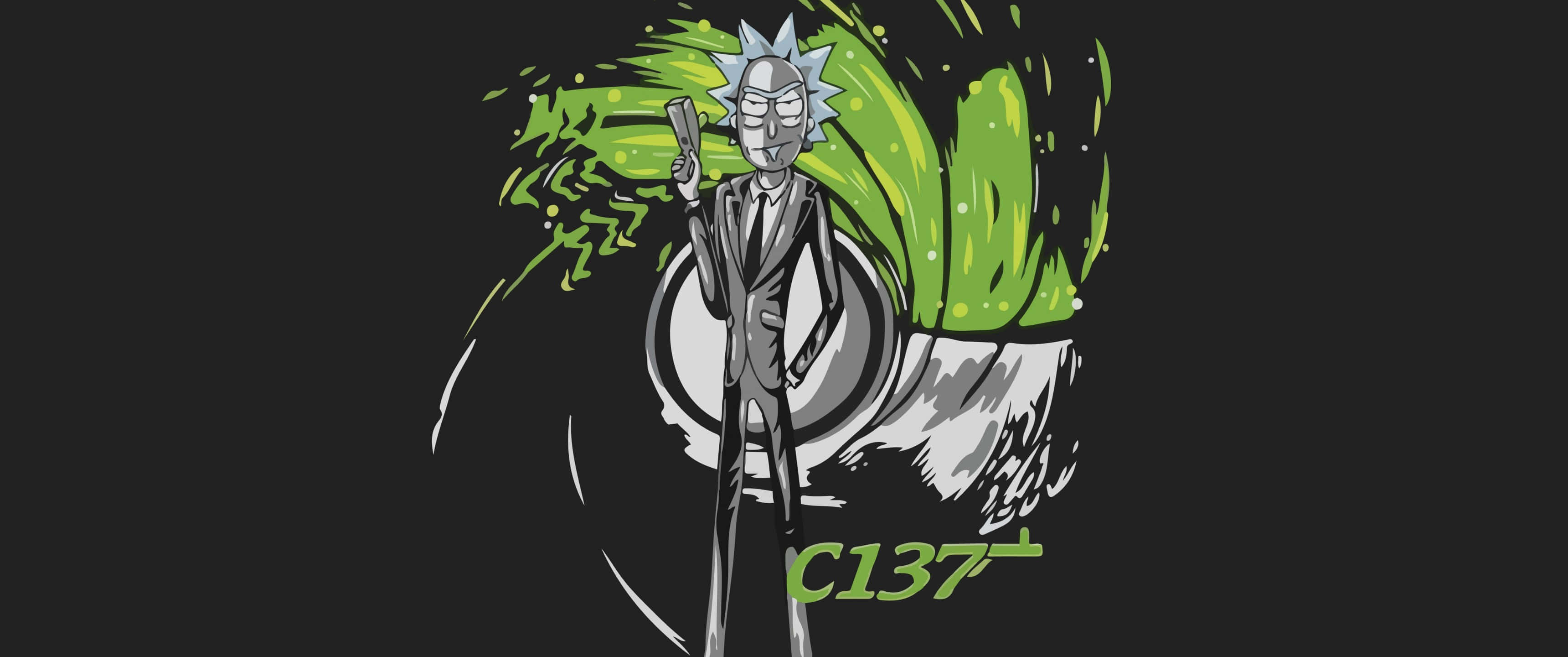 Rick Sanchez Portal Gun Explosion Artwork
