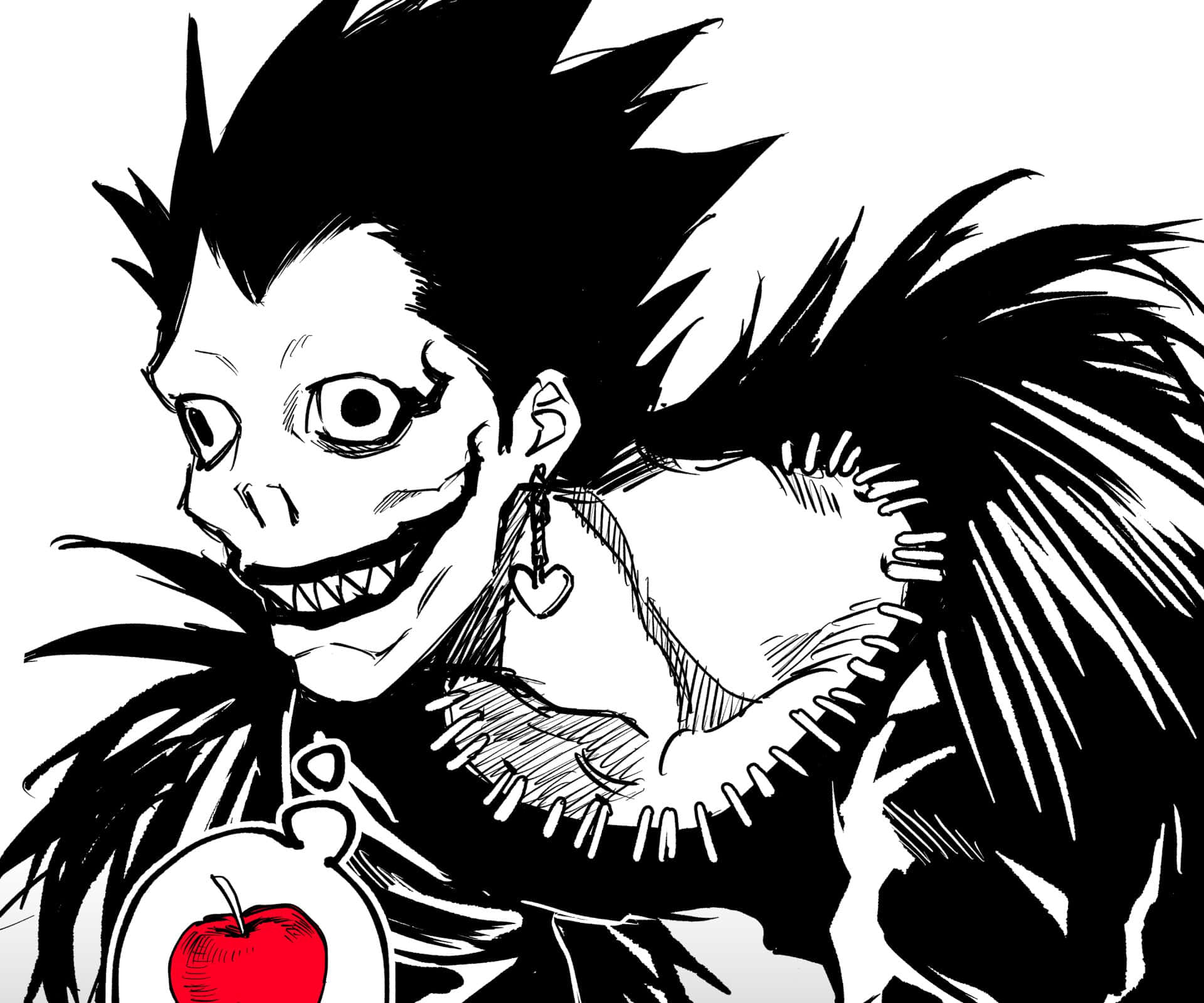 Ryuk Holding Apple Death Note