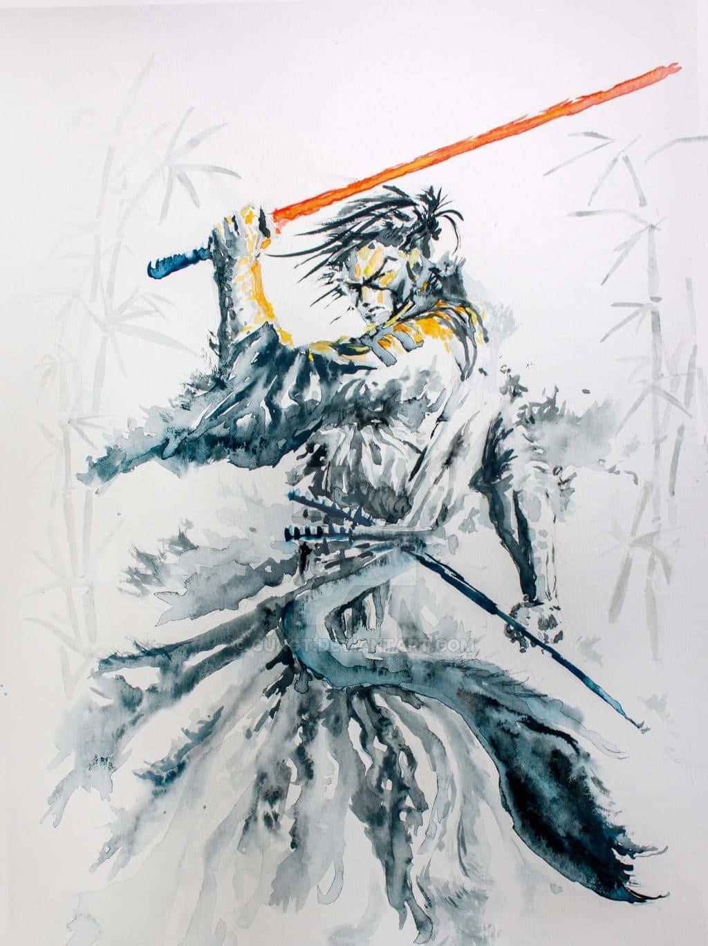 Samurai Sith Watercolor Art
