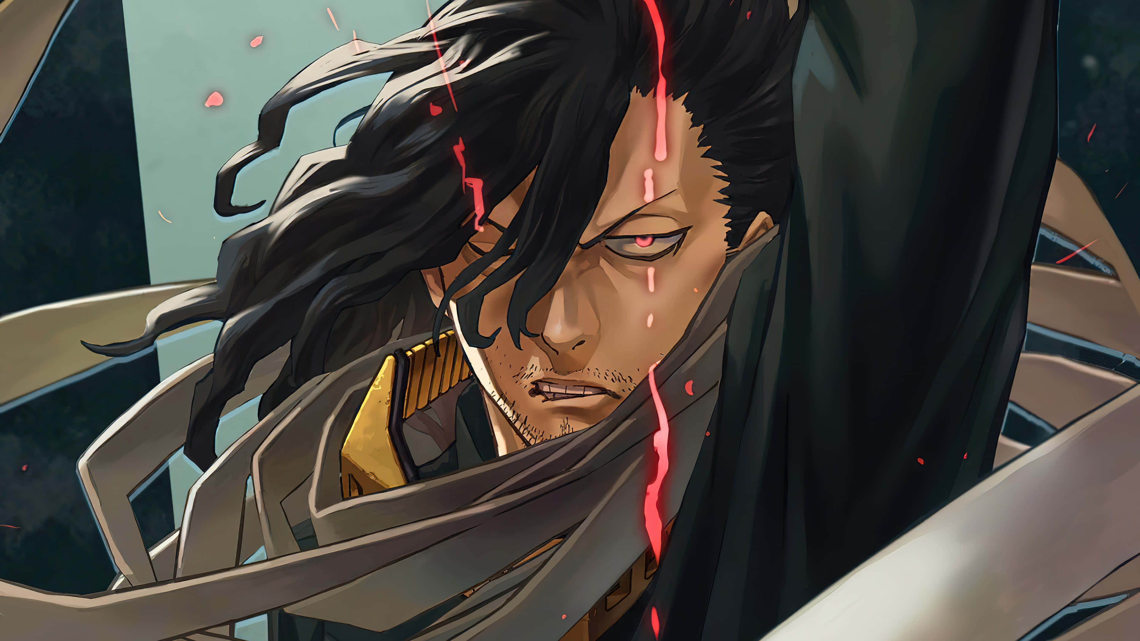 Shota Aizawa In His All Might Inspired Costume