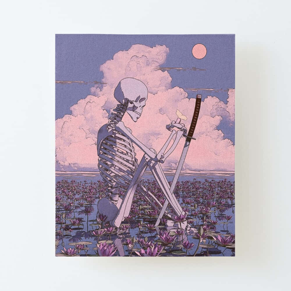 Skeleton Painter Tired Aesthetic