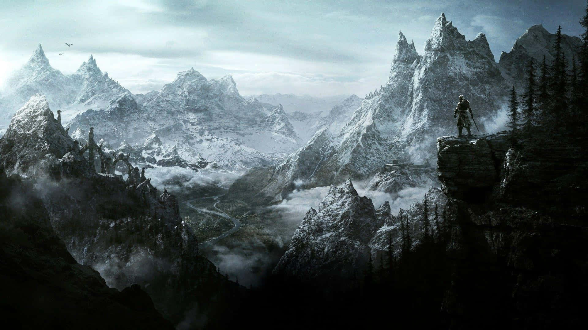 Skyrim Frozen Mountains Desktop