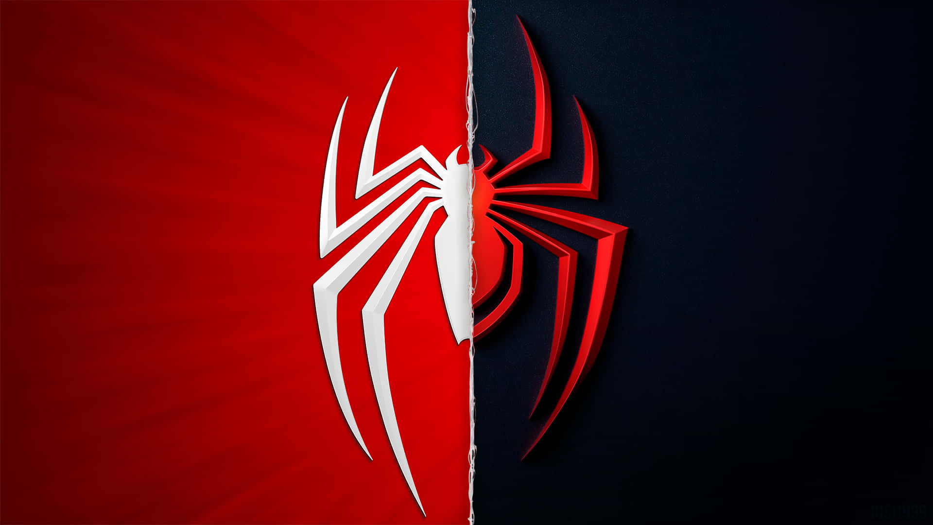 Spider Man Ps4 Logo Black And Red Background