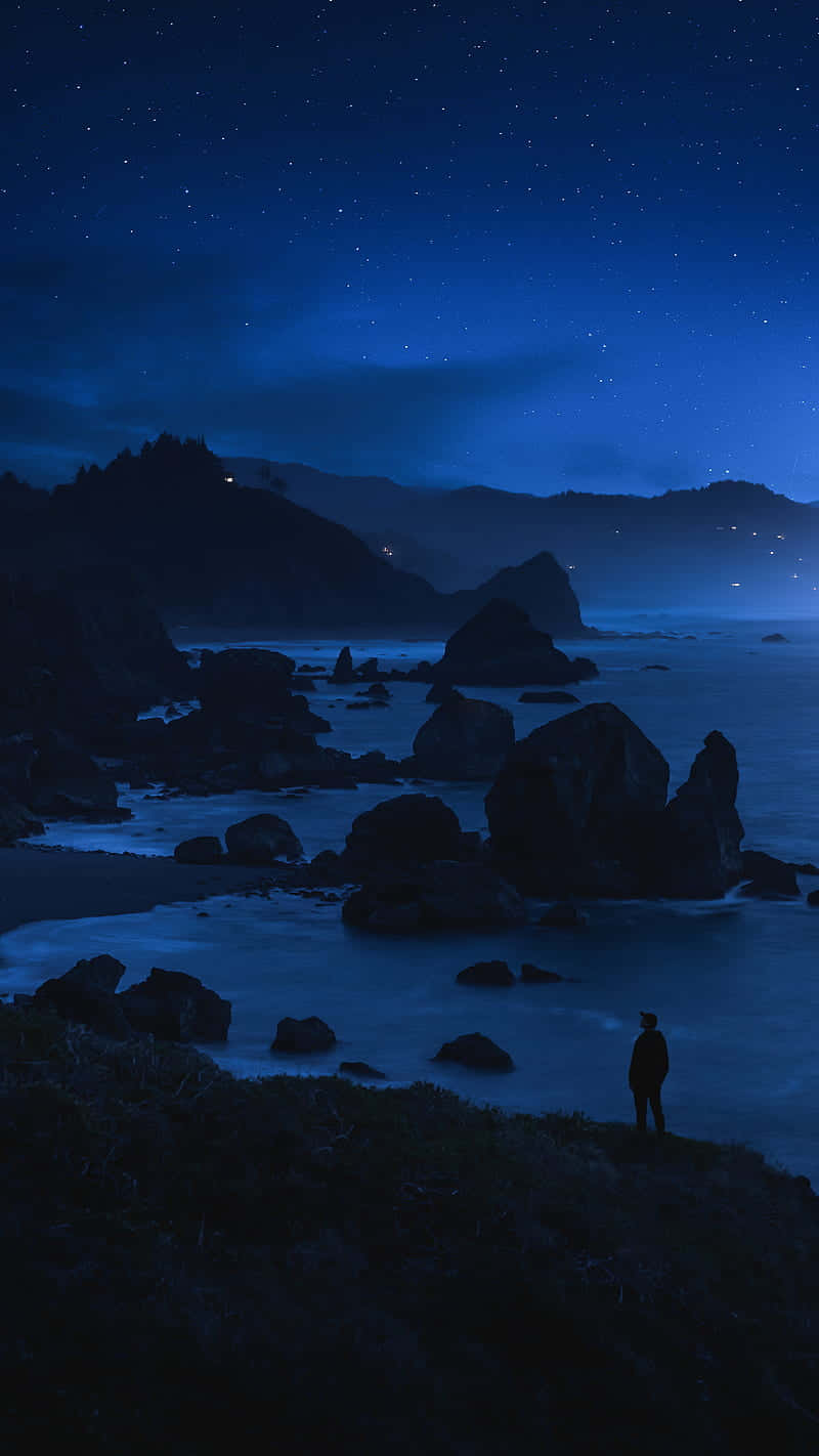 Starry Night Coastal Vista
