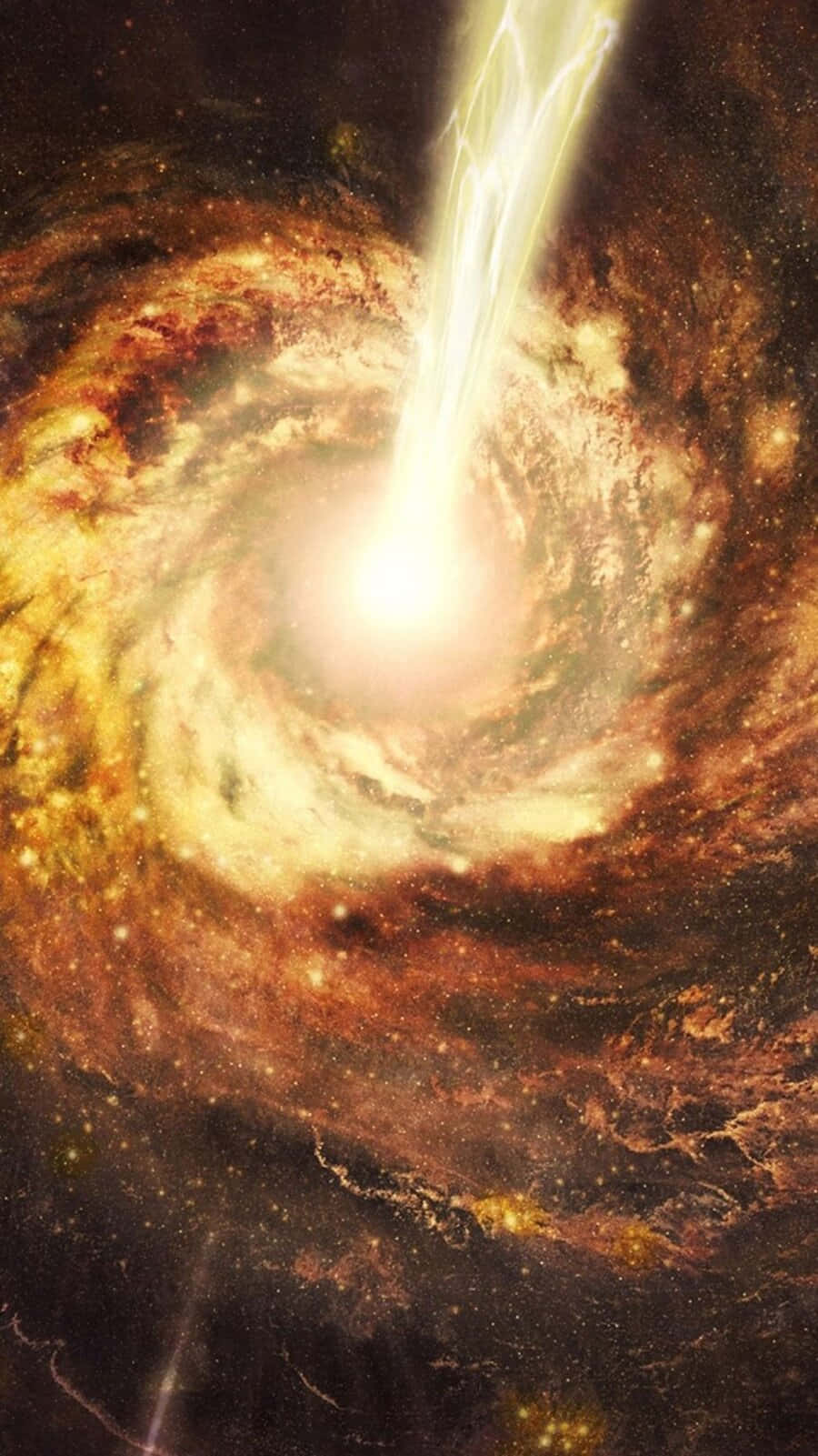 Stunning Yellow Galaxy Wallpaper