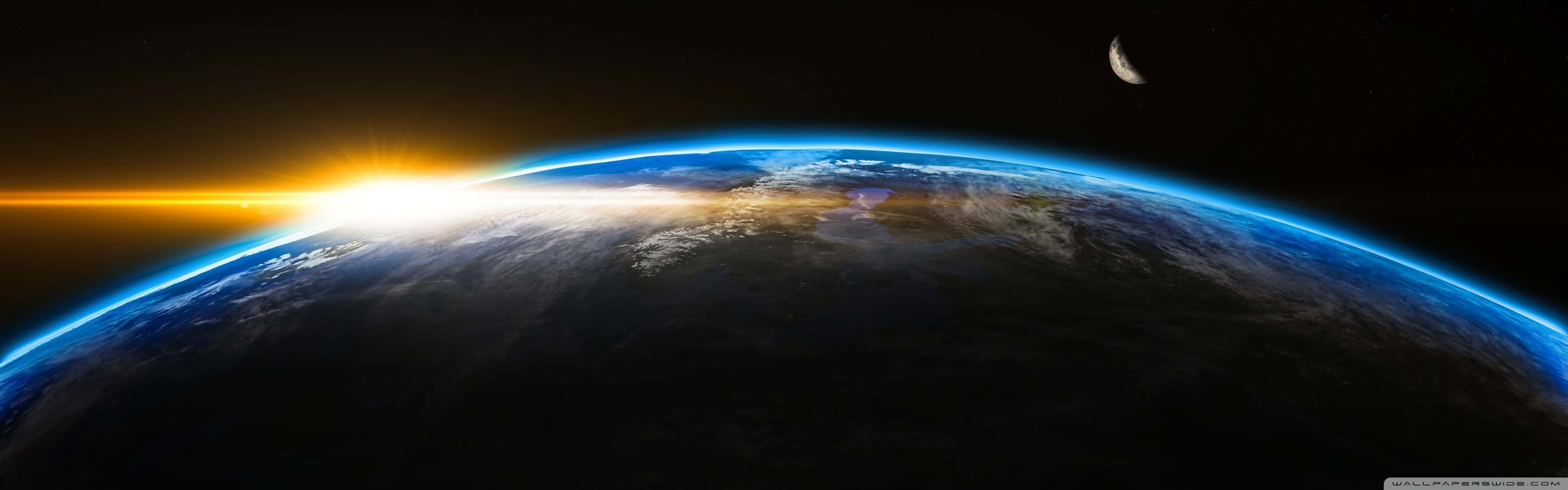 Sunrise Over The Calm Blue Sea