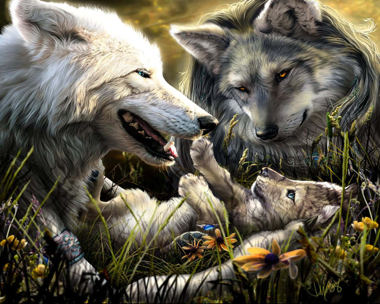Super Cool Wolf Family