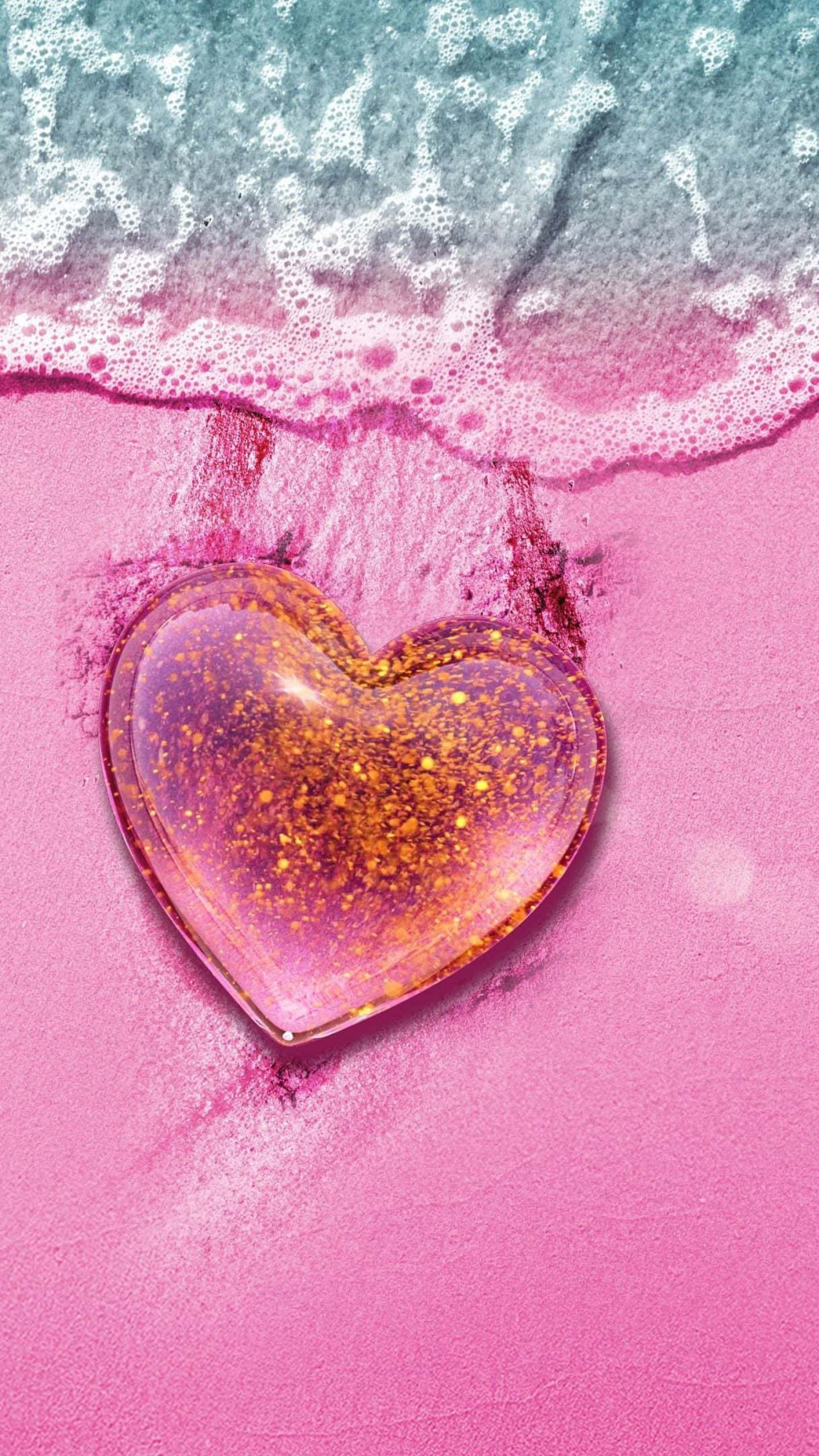 Take The Leap And Express Your Love With Glimmering Pink Hearts!