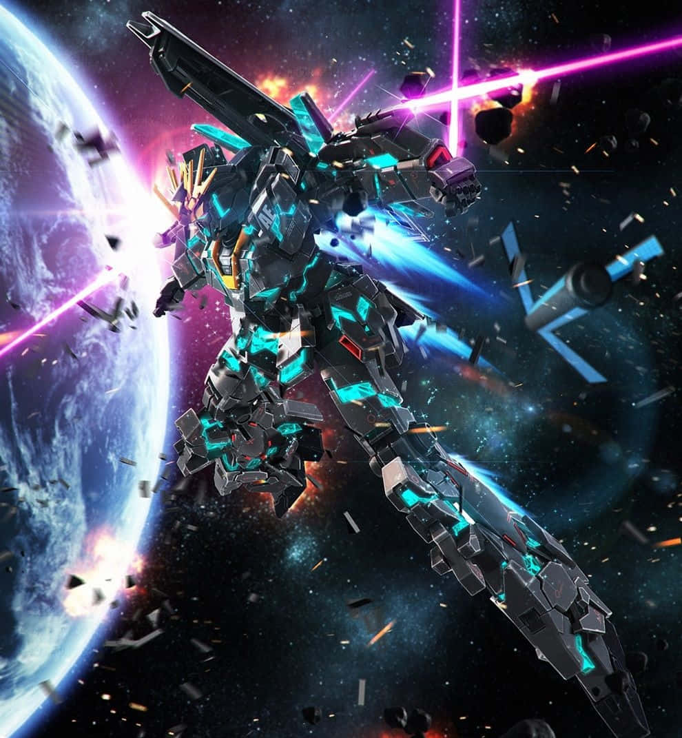 The Legendary Rx-0 Unicorn Gundam Stands Tall In An Epic, Sci-fi Scene