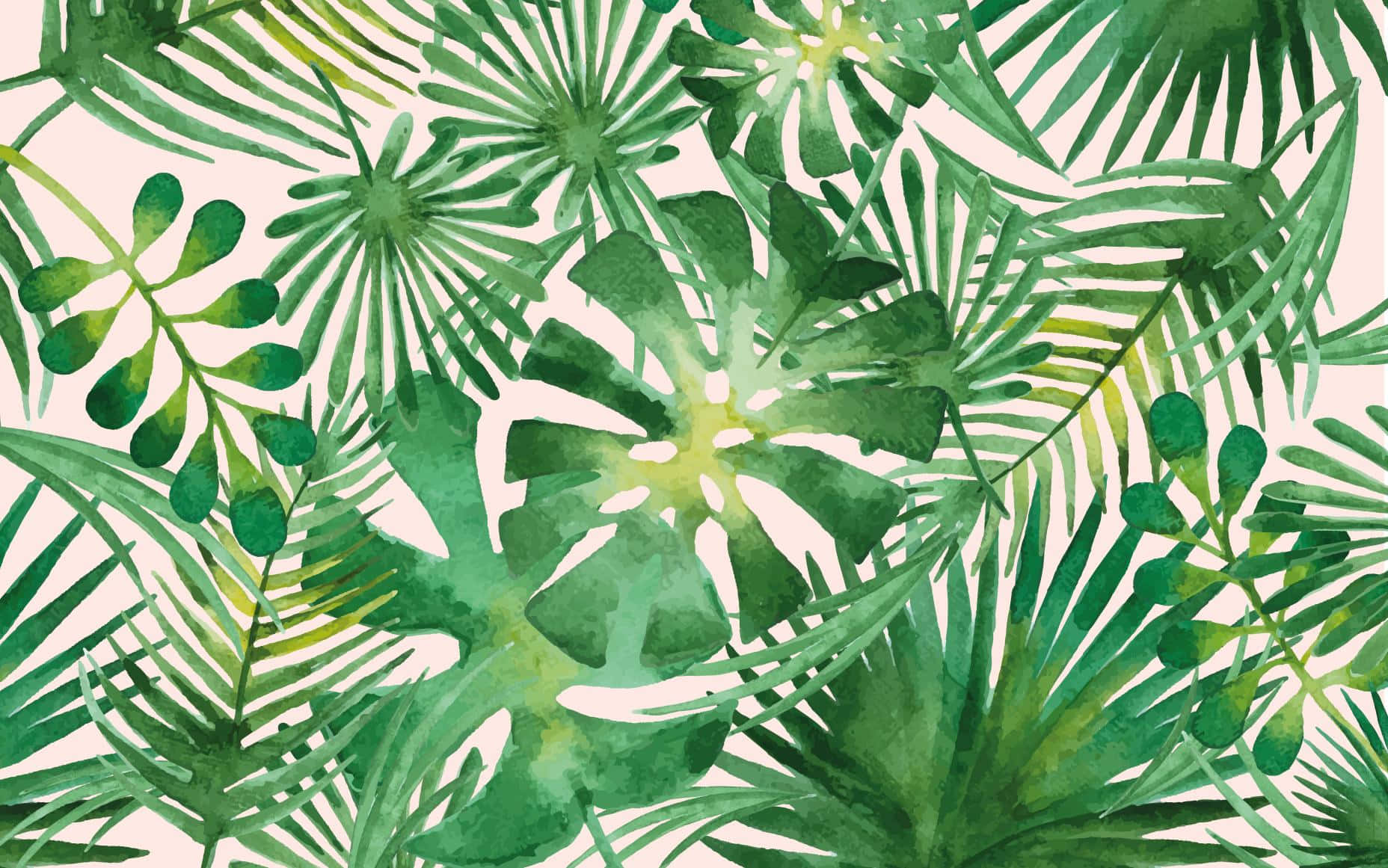Tropical Leaves Wallpaper By Sarah Saunders
