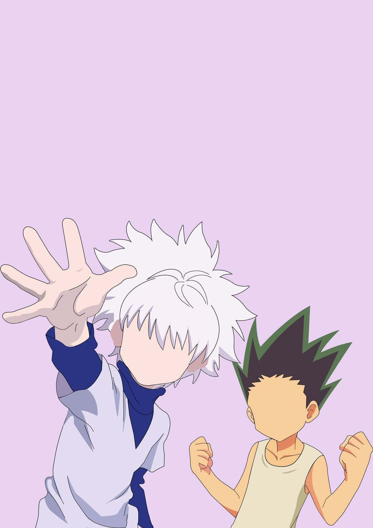 Two Anime Characters Standing Next To Each Other
