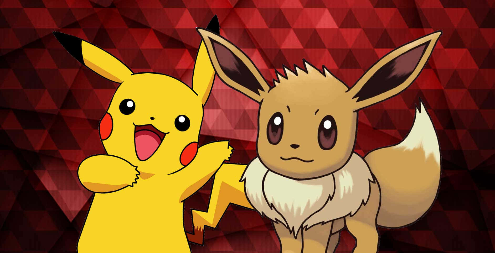 Two Of The Most Beloved Pokemon Characters Snuggling Together- Cute Pikachu And Eevee