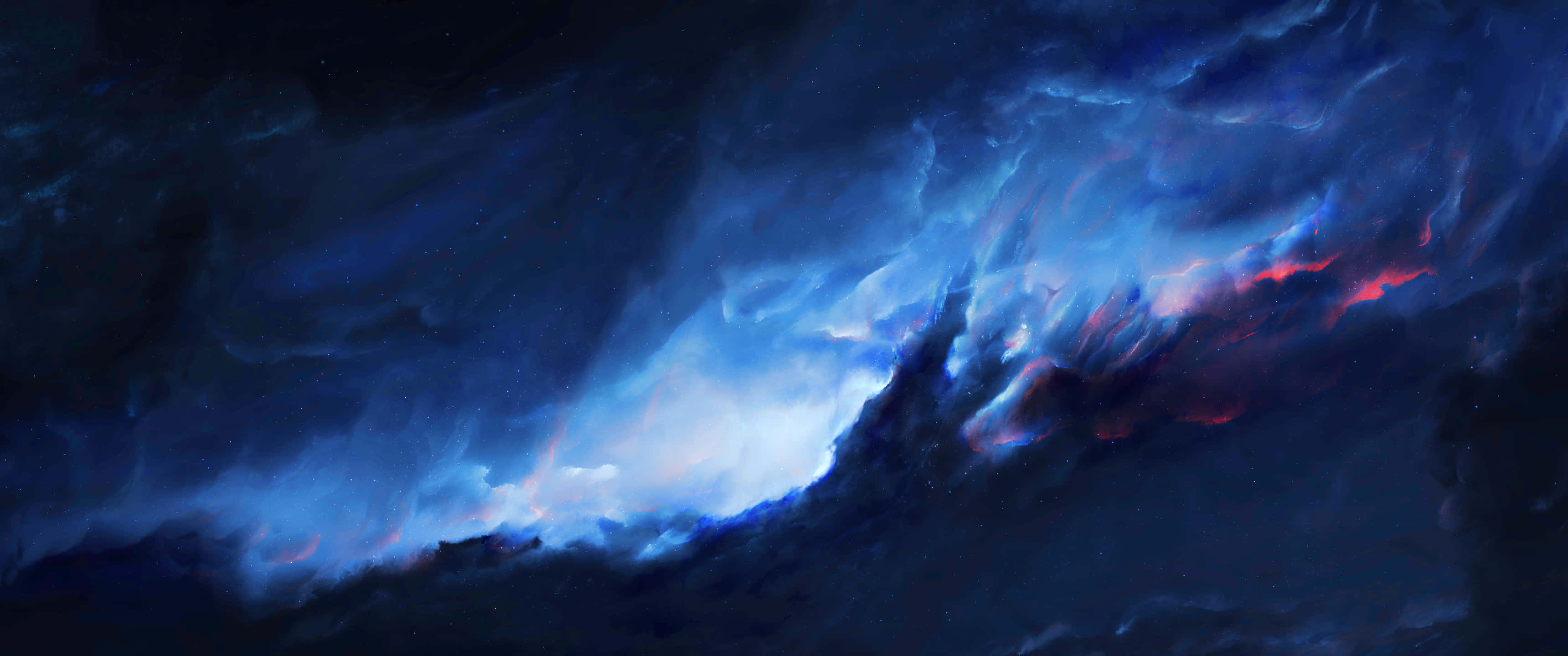 Ultra Wide 3440 X 1440 Blue Space