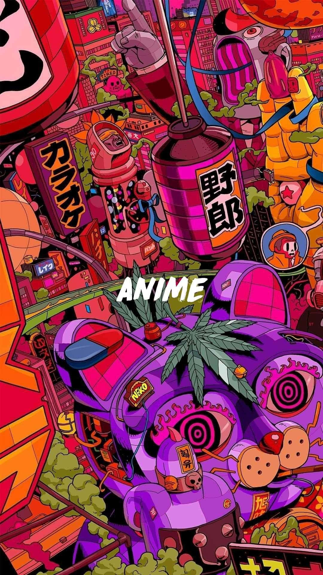 Vibrant_ Anime_ Cityscape_ Trippy_ Art